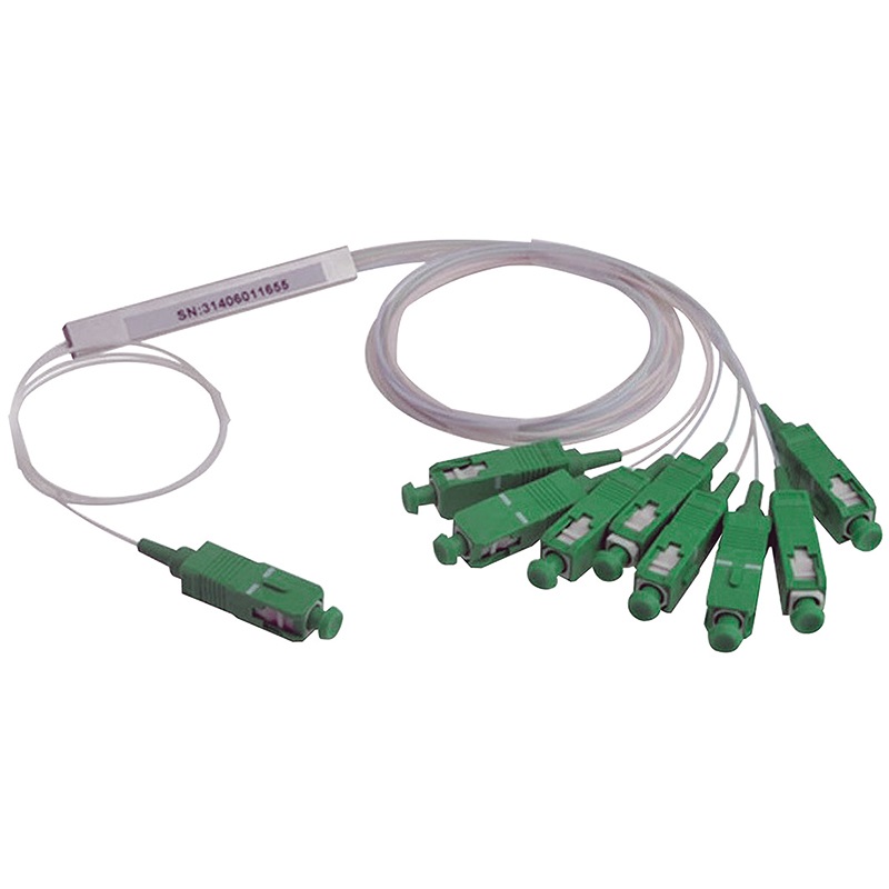 Splitter ottico FTTH 4 vie connettori SC/APC distribuzione segnale rete fibra ottica