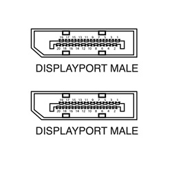 Cavo DisplayPort 1,2 m trasmissione video 4K UHD alta definizione uso professionale