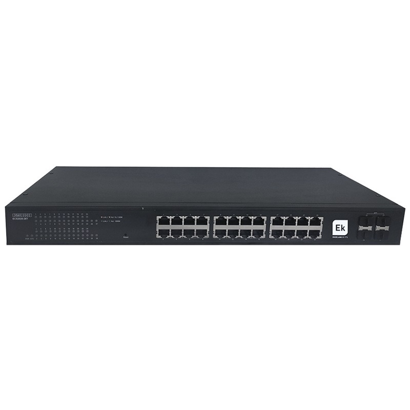 Switch Gigabit 24 porte RJ45 4 slot SFP Layer 2 per reti professionali ad alta velocità
