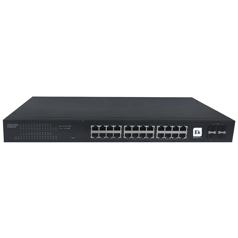 Switch Gigabit 24 porte RJ45 4 slot SFP Layer 2 per reti professionali ad alta velocità