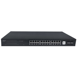 Switch Gigabit 24 porte RJ45 4 slot SFP Layer 2 per reti professionali ad alta velocità