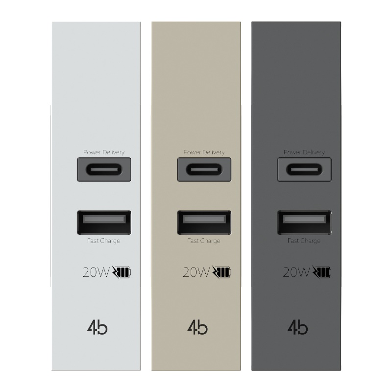 Presa USB 3.0 Bticino Livingnow 3 Cover 5V 3000mA per uso domestico e ufficio