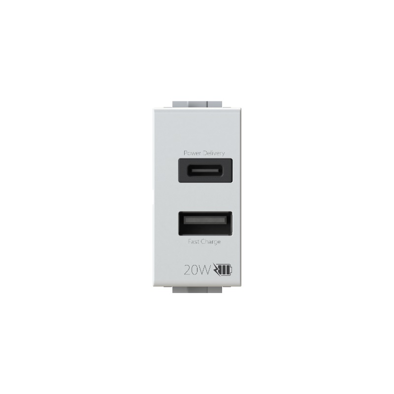 Presa USB 3.0 BTicino Livinglight Bianca 5V 3000mA per uso domestico e ufficio