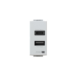 Presa USB 3.0 BTicino Livinglight Bianca 5V 3000mA per uso domestico e ufficio