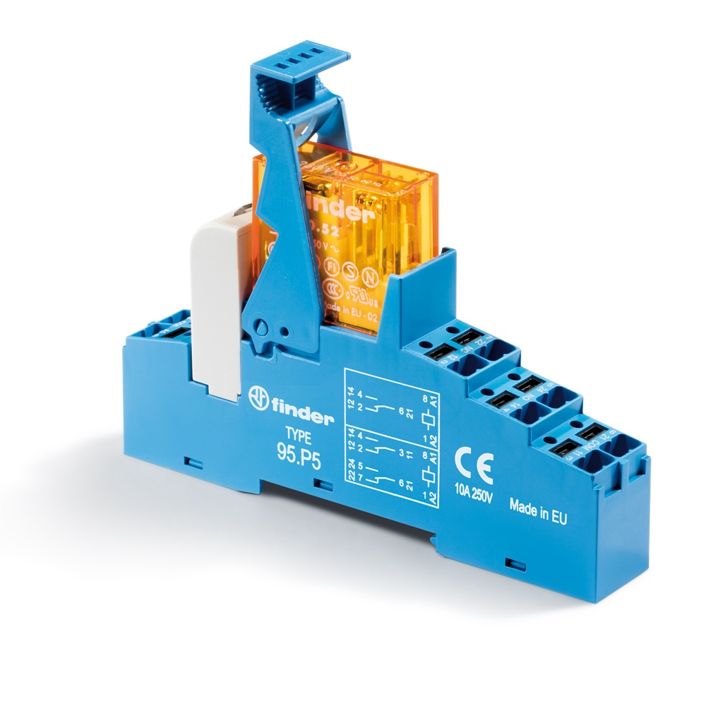 Interfaccia modulare relè 2 contatti 24V DC automazione industriale