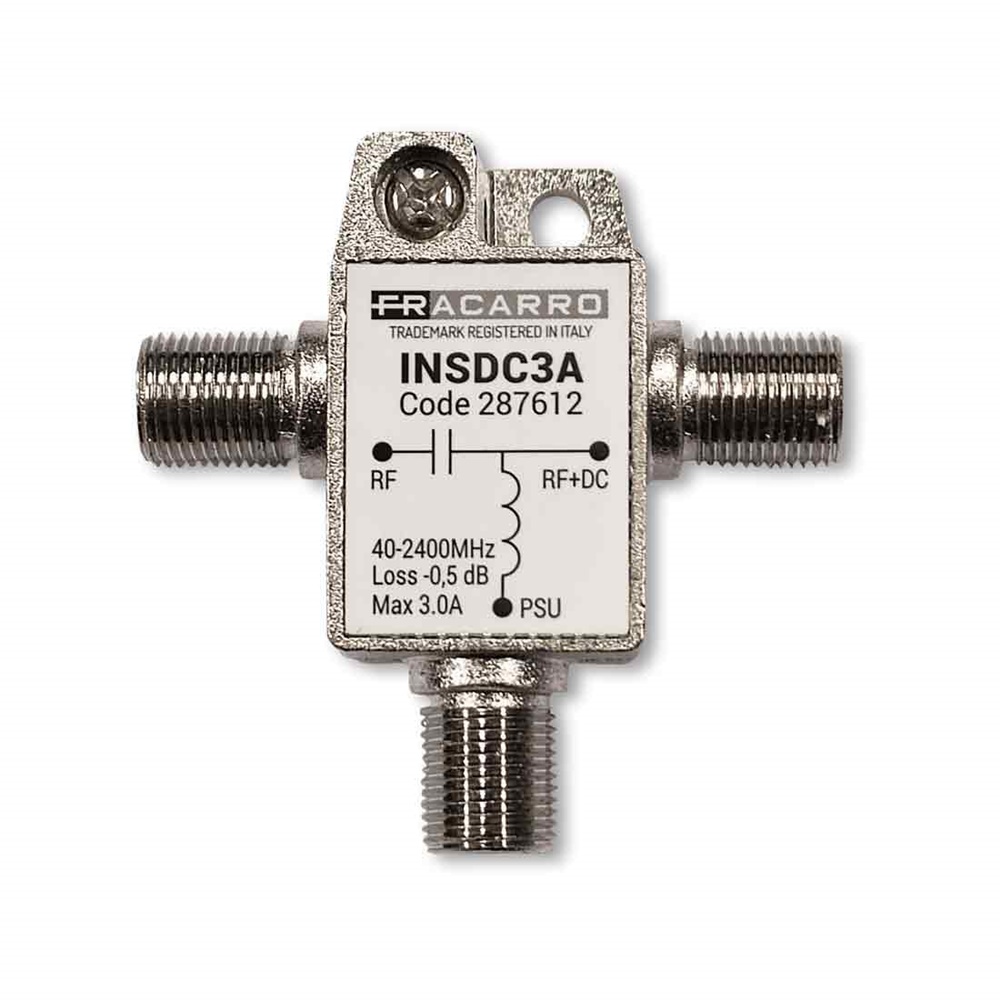 Inseritore DC 3A connettori F femmina impianti elettrici residenziali