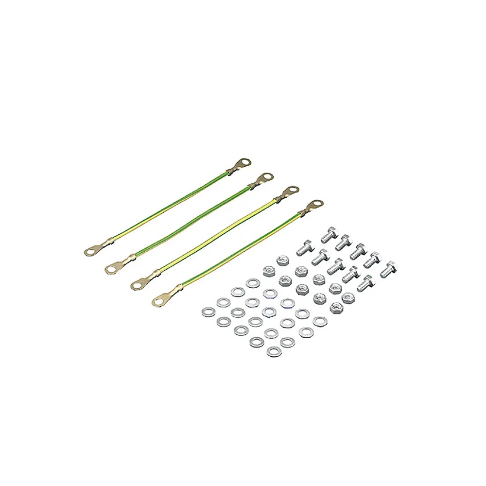 Kit messa terra rack 4 cavi occhielli viti installazione elettrica