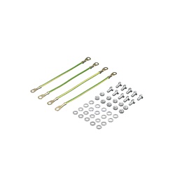 Kit messa terra rack 4 cavi occhielli viti installazione elettrica