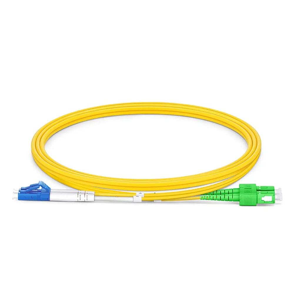Bretella fibra ottica monomodale 1m SC/APC-LC/UPC duplex FTTH