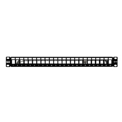 Patch panel rack 1U 24 porte RJ-45 per cablaggio rete