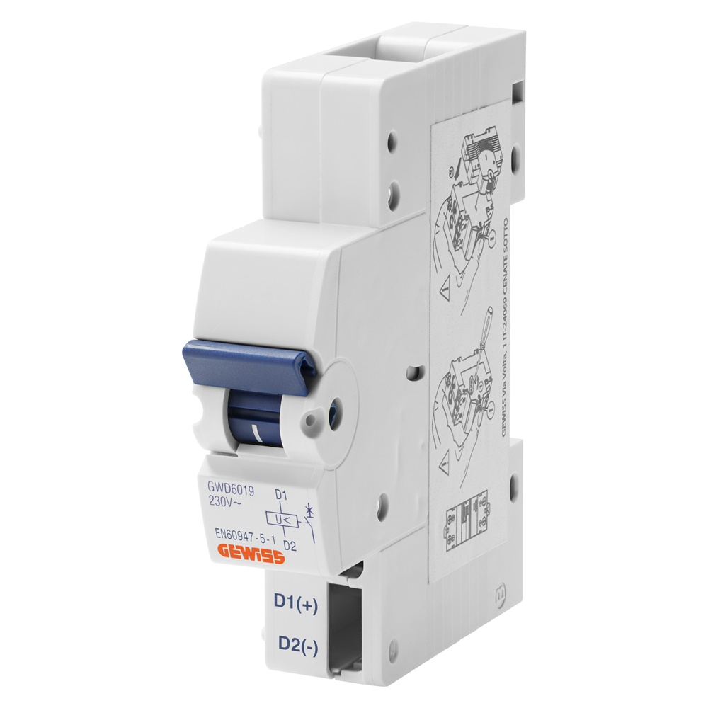 Sgancio minima tensione 230V sezione accessoria 1 modulo per impianti elettrici professionali