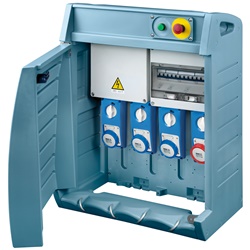 Quadro elettrico Q-BOX4 ASC 4 prese protezione fusibili 17 kW cantiere certificato EN 61439-4