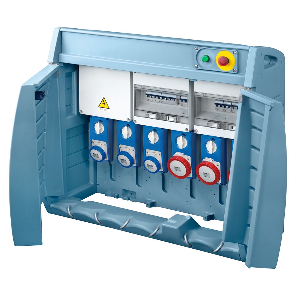 Quadro elettrico Serie 68 ASC cablato 6 prese SBF 33 kW per cantiere industriale