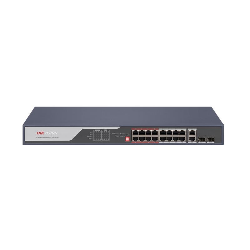 Switch PoE 16 porte Fast Ethernet 10/100 Mbps unmanaged per reti aziendali piccole e medie
