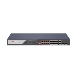 Switch PoE 16 porte Fast Ethernet 10/100 Mbps unmanaged per reti aziendali piccole e medie