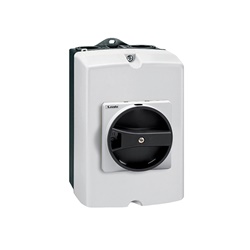 Sezionatore 4 poli 40A AC21A cassetta plastica IP65 quadripolare maniglia nera