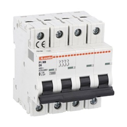 Interruttore magnetotermico 4 poli 20A caratteristica D 10kA per protezione impianti elettrici