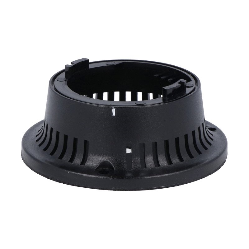 Base orizzontale plastica nero Ø62mm fissaggio moduli luminosi e sonori