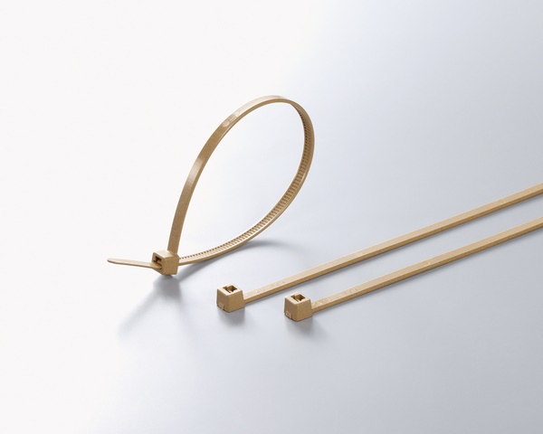 Fascetta rilevabile 203x4,7 mm colore mustard per settore alimentare e farmaceutico, resistente corrosione e umidità