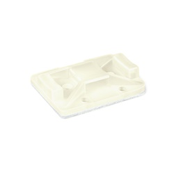 Basetta rettangolare 20x14 mm PA66 naturale per fissaggio cavi telecomunicazioni quadri elettrici
