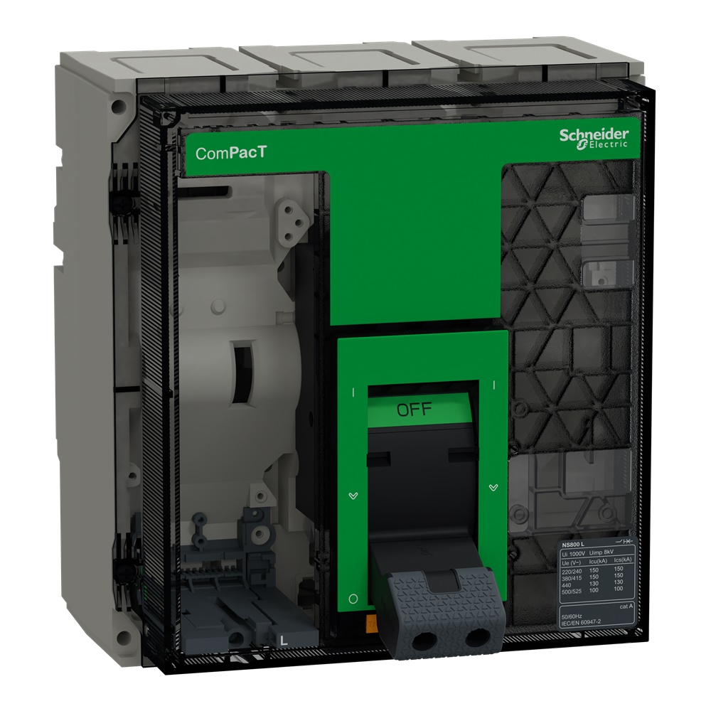 Base interruttore fisso 3 poli 800A 150kA 415VAC ComPacT NS800L uso industriale