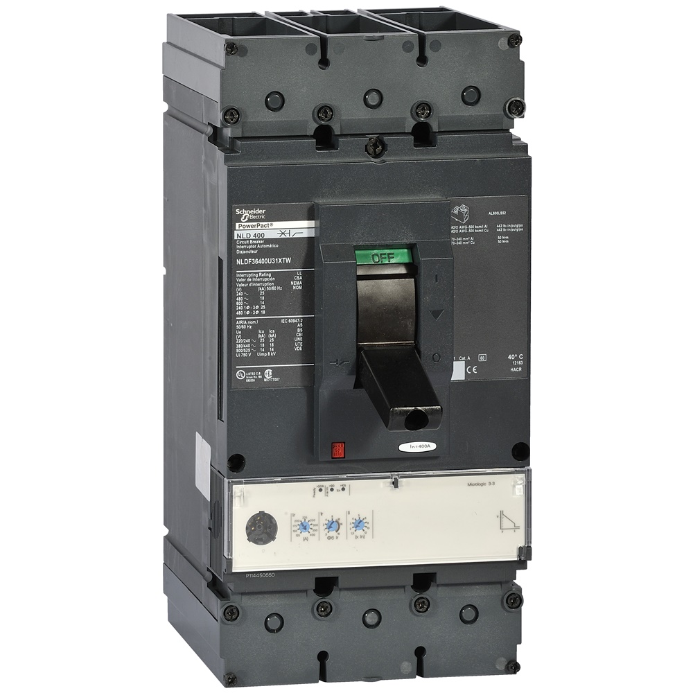 Interruttore automatico L-Frame 600A 35kA 3 poli Mlogic 3.3 250A per protezione circuiti industriali