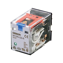 REL . PLUG-IN. 8 PIN. DPDT. 5 A. IN