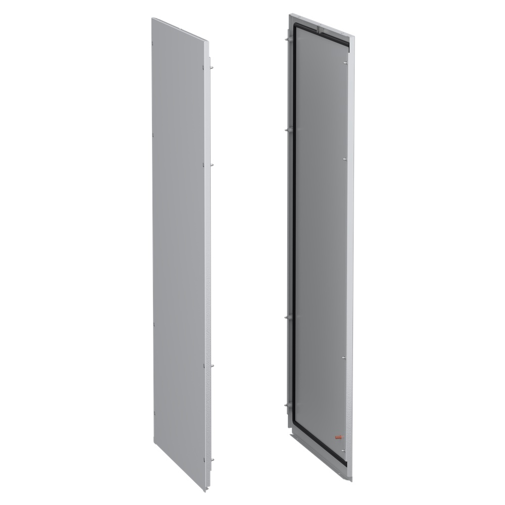 Pannelli laterali acciaio grigio RAL 7035 per armadio elettrico modulare 1200x600 mm set 2 pezzi