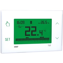 Cronotermostato 4G-LTE Touchscreen colore bianco controllo riscaldamento e condizionamento da remoto