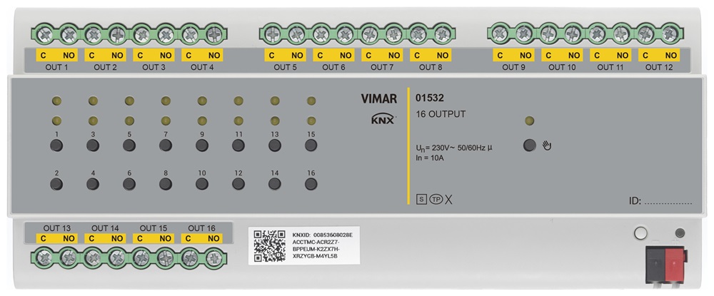 ATTUATORE KNX SECURE 16 USCITE 250V