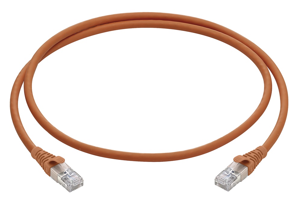 Cordone RJ45 Cat6A S/FTP 4 coppie 26 AWG guaina PVC 1 metro rete dati