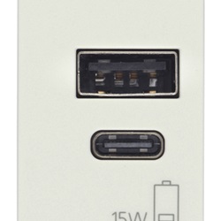 ALIMENTATORE USB A+C 5V 3A 15W 1M B