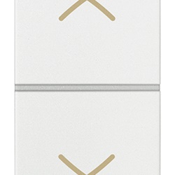 Pulsanti interbloccati 2P NO+NO 10A antibatterico bianco per comando elettrico