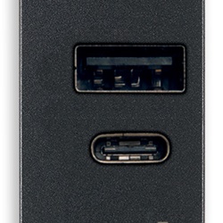 Alimentatore USB A+C 15W 5V 1M antibatterico ricarica dispositivi elettronici