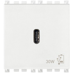 Alimentatore USB C 30W Power Delivery bianco per notebook tablet smartphone
