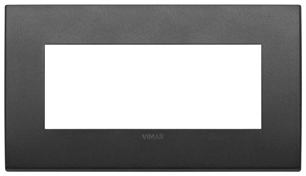 Placca Classic 5 moduli metallo grafite matt per installazioni BS