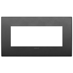 Placca Classic 5 moduli metallo grafite matt per installazioni BS