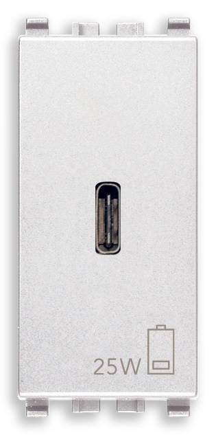 Alimentatore USB C 25W Power Delivery bianco per notebook tablet smartphone
