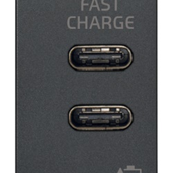 Alimentatore USB C+C 15W 3A 5V doppia uscita cavo 1m grigio per dispositivi elettronici