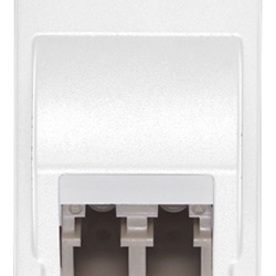 Presa ottica multimodale 50/125 µm adattatore LC duplex bianco per fibra ottica