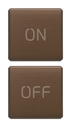 DUE TASTI FLAT SIMBOLI ON/OFF BRONZ
