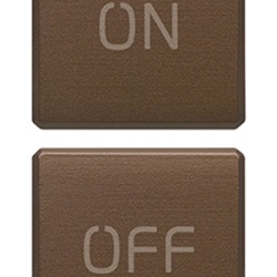 DUE TASTI FLAT SIMBOLI ON/OFF BRONZ