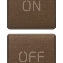 DUE TASTI FLAT SIMBOLI ON/OFF BRONZ