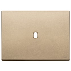 Placca 3 moduli Vintage metallo oro satinato per comando elettrico casa ufficio