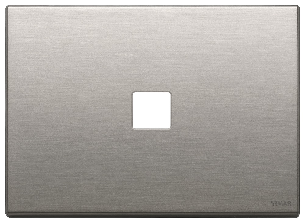 PLACCA 3MX1 FLAT NICHEL SPAZZOLATO