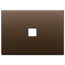 Placca 3 moduli Flat metallo bronzo scuro spazzolato per comando elettrico