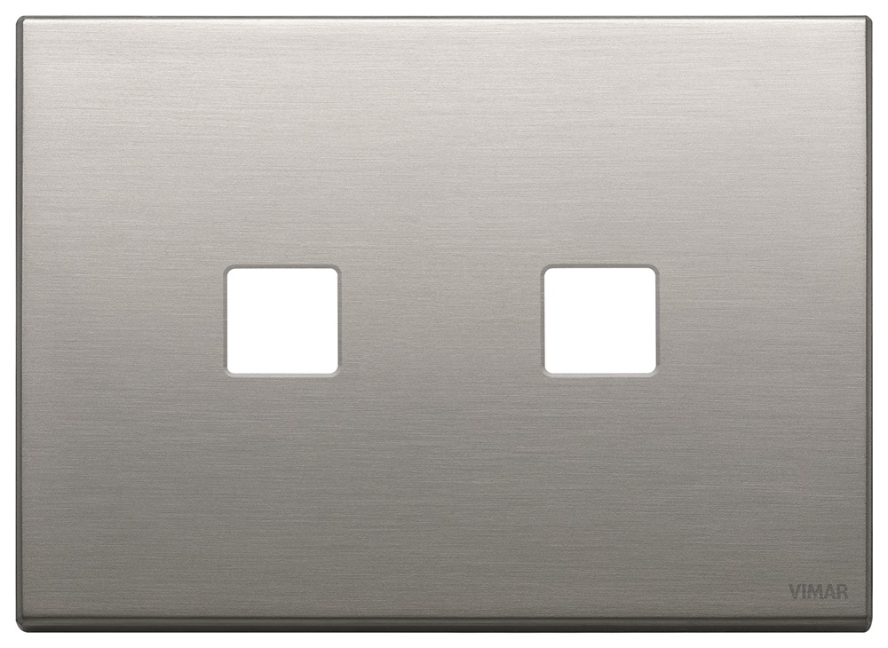 PLACCA 3MX2 FLAT NICHEL SPAZZOLATO