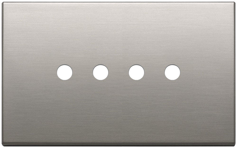 PLACCA 4MX4 TONDO NICHEL SPAZZOLATO