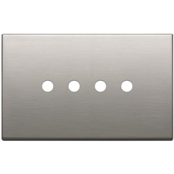 PLACCA 4MX4 TONDO NICHEL SPAZZOLATO