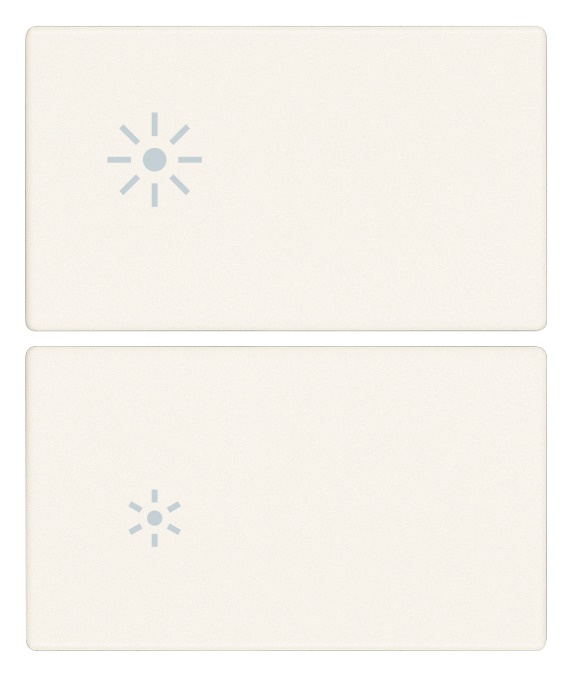 Due mezzi tasti dimmer 2 moduli bianco per interruttore luce regolabile